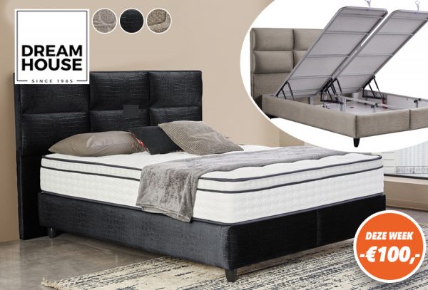 SALE: Croco velvet boxspring
