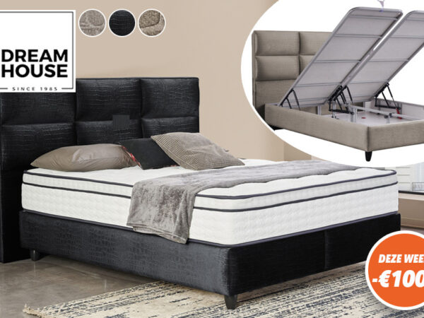 SALE: Croco velvet boxspring