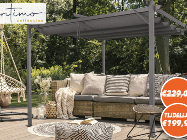 Intimo tuinpaviljoen met zonnescherm - 78% korting