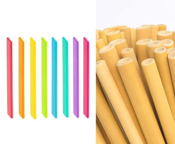 50-Pack Herbruikbare Rietjes - Bamboe Of Siliconen! ...