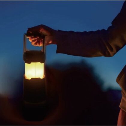 Luxe campinglamp 2 in 1 flame-effect