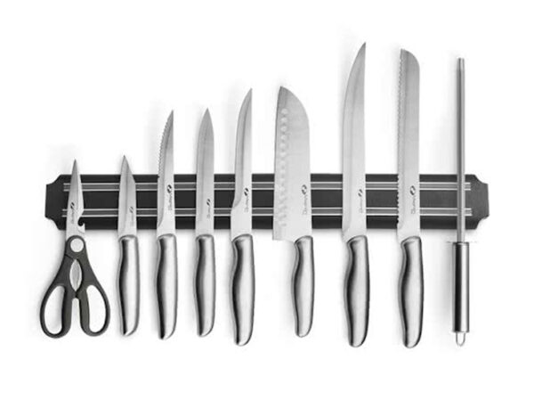 Magnani 9-delige RVS messenset