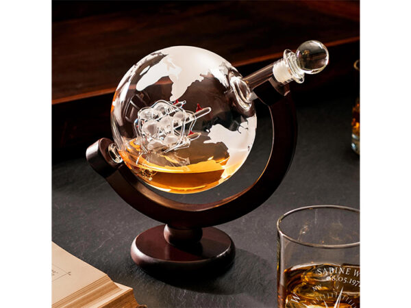 Whiskey Decanteerkaraf Wereldbol - 650 ml