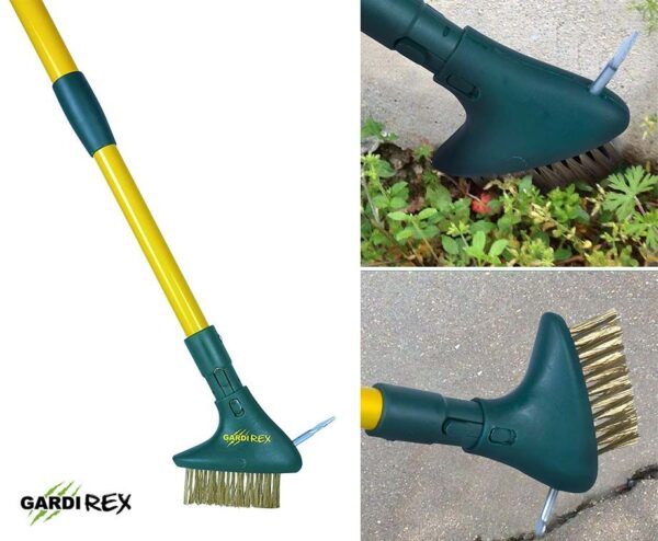 Weed Brush Stalen Onkruidborstel - Onkruidvrij Zonder Bukken! ...