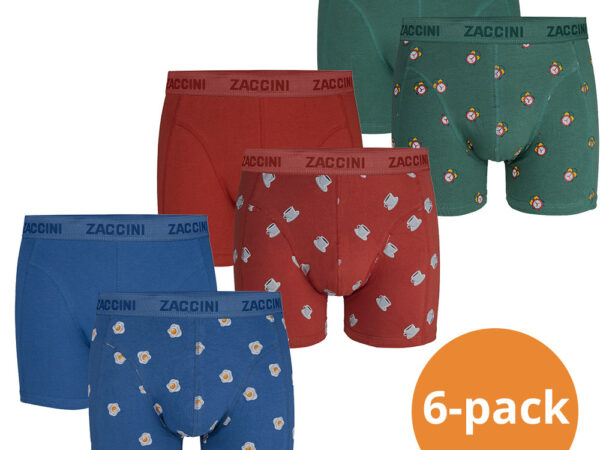 Zaccini Boxershorts Goodmorning 6-Pack Multicolor