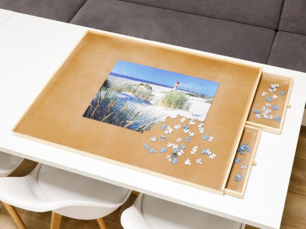 Puzzelplaat met lades - Gemakkelijk je puzzel opruimen - 90x67 cm