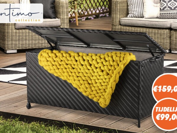 Wicker tuinkussenbox nu in de aanbieding