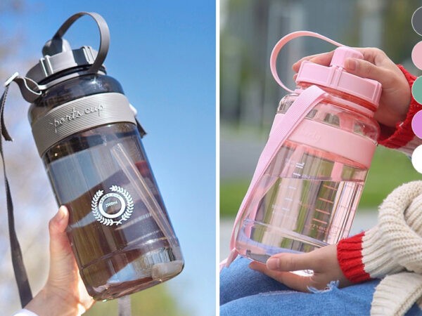 Drinkfles met rietje