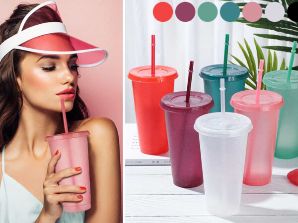 Drinkbeker met rietje - aanbieding
