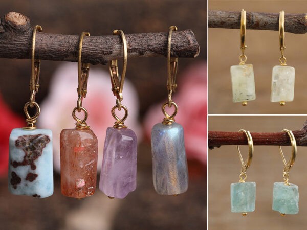 Natuursteen oorhangers voor dames