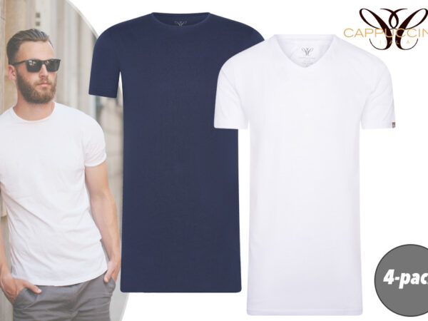 Extra lange T-shirts voor heren in de aanbieding