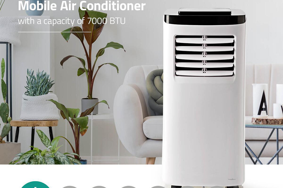 Nedis Mobiele airconditioning - Airco - 7000 BTU - Energieklasse A - Afstandsbediening - Timerfunctie