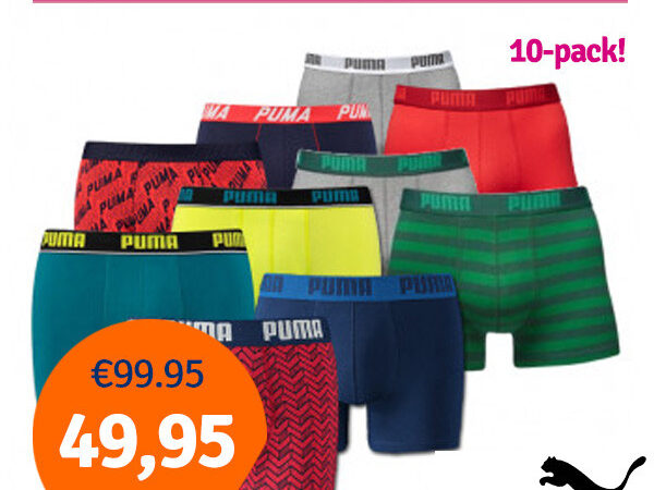 Dagaanbieding Puma Boxershorts Verrassingspakket 10-pack