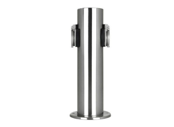Grafner Stopcontacten Tuinpaal- 2-voudige Stekkerdoos - RVS - 7