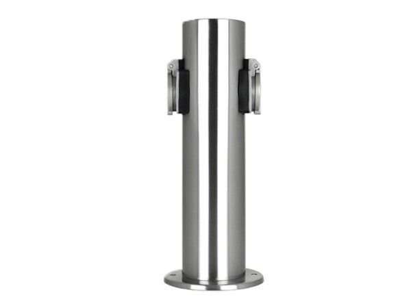 Grafner Stopcontacten Tuinpaal- 2-voudige Stekkerdoos - RVS - 7