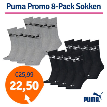 Dagaanbieding Puma Crew Sokken Heren Promo 8-pack
