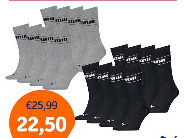 Dagaanbieding Puma Crew Sokken Heren Promo 8-pack