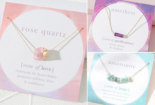 Dames ketting met natuursteen