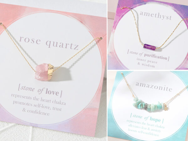 Dames ketting met natuursteen