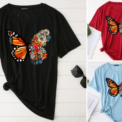Dames shirt met vlinder in de sale