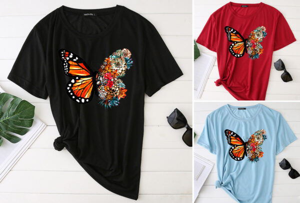 Dames shirt met vlinder in de sale