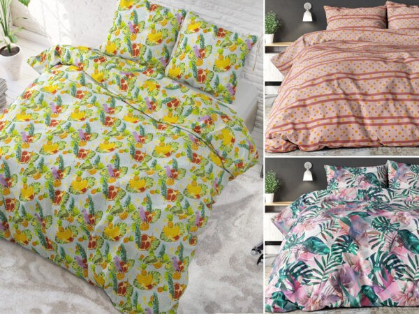 Dekbedhoes met zomerse print in de sale