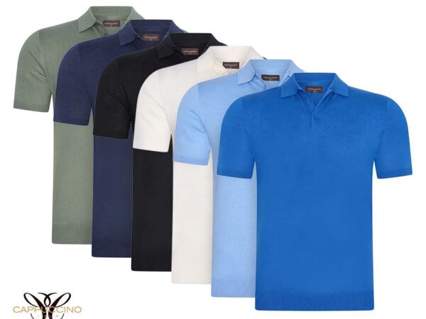 Cappuccino Luchtige Tricot Polo - In De 6 Populairste Kleuren! ...
