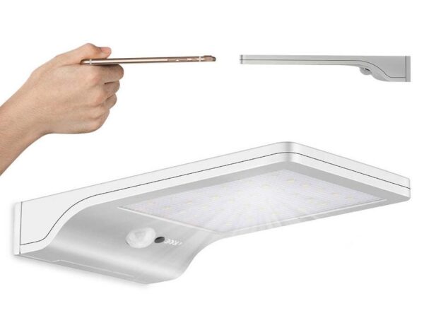 Ultra Dunne Solar Buitenlamp Met Sensor Zilver - Vandaag 1+1 GRATIS! ...