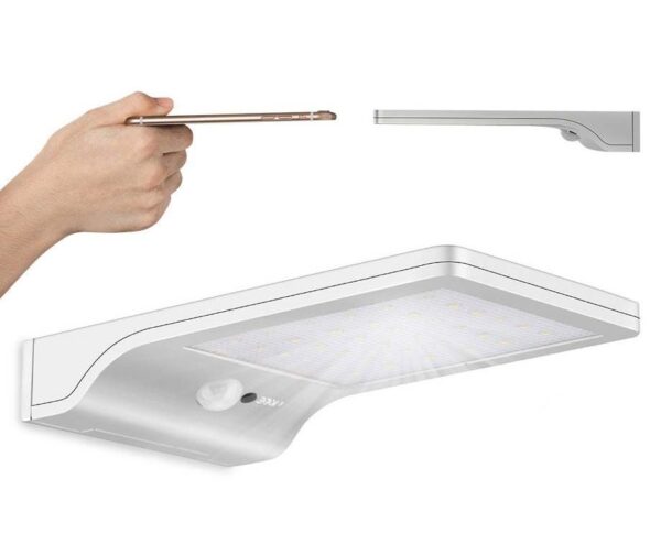 Ultra Dunne Solar Buitenlamp Met Sensor Zilver - Vandaag 1+1 GRATIS! ...