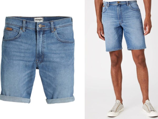 Wrangler Texas korte denim broek licht