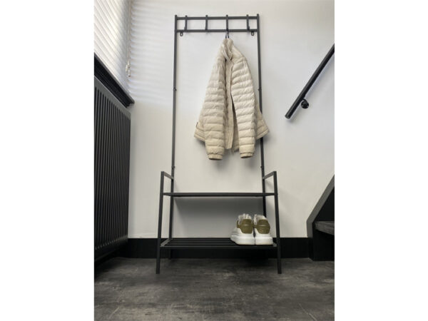 Kapstok Met Schoenrek - Garderoberek - Schoenrek - Metalen frame - Industrieel - Hout - Metaal