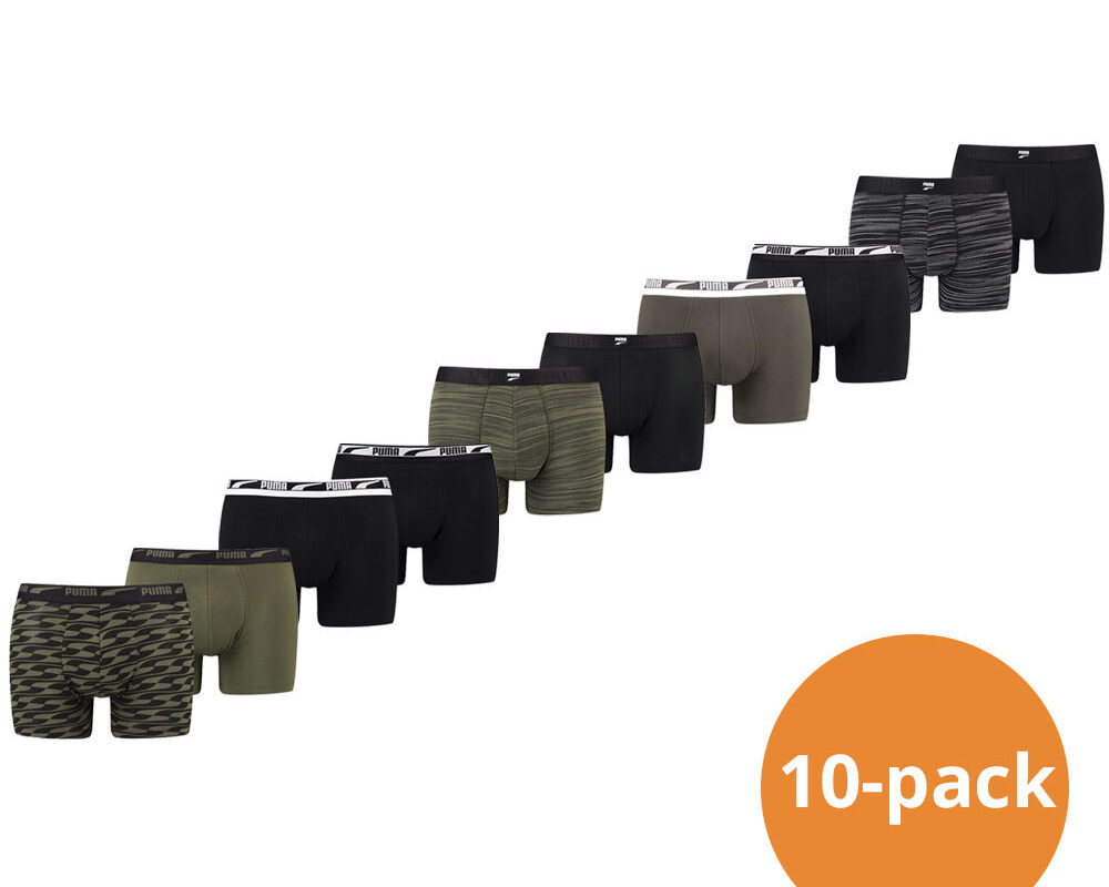 Puma Boxershorts 10-pack Forest Night / Black Combo