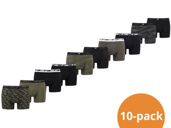 Puma Boxershorts 10-pack Forest Night / Black Combo