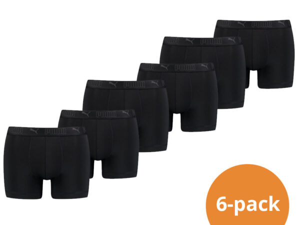Puma Sport Boxershorts Microfiber 6-pack Zwart