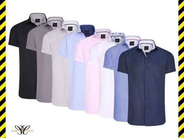 Cappuccino Short Sleeve Overhemd - Verkrijgbaar In 8 Kleuren! ...