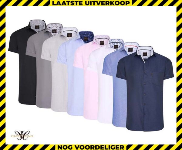 Cappuccino Short Sleeve Overhemd - Verkrijgbaar In 8 Kleuren! ...
