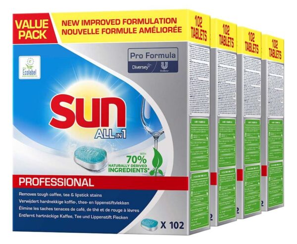 408X MEGA PACK Sun All-In-1 Tabs - Voor Een Stralend Schone Vaat! ...