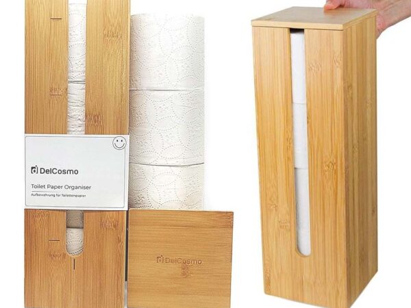 Staande WC Papierhouder - Gemaakt Van Bamboe! ...