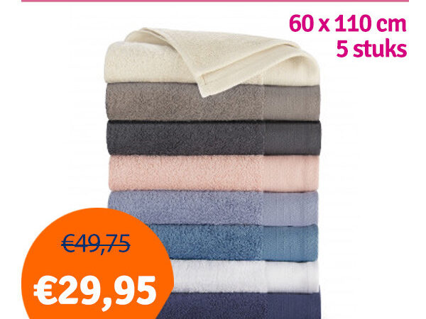 Dagaanbieding Walra Soft Cotton Handdoeken 60 x 110 cm 550gram - 6 stuks