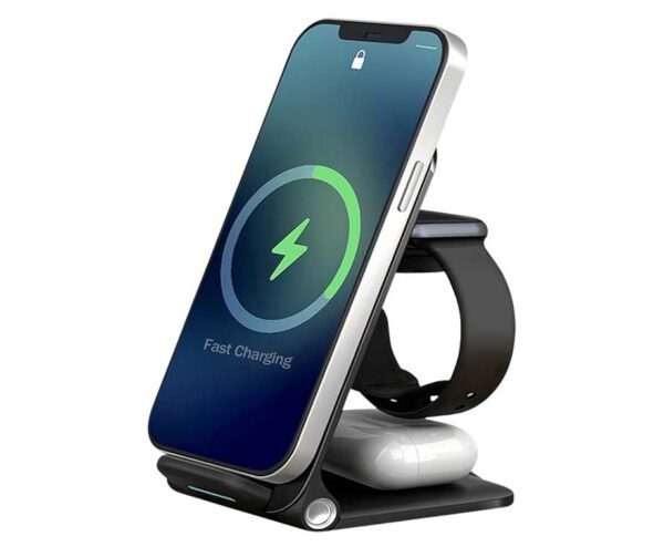 3-In-1 Draadloos Oplaadstation 15W - Voor Smartphones