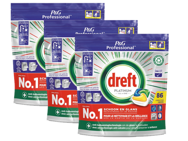 Dreft Platinum Lemon Vaatwastabletten - 258 stuks