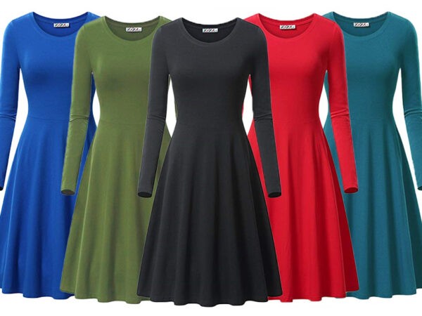 Lange mouwen jurk in de sale