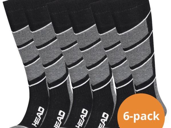 HEAD Skisokken Unisex V-Shape Kneehigh 6-pack Black/White
