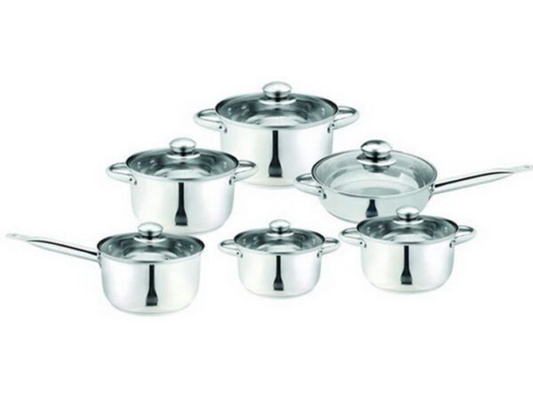 Michelino 12-delige Pannenset - RVS