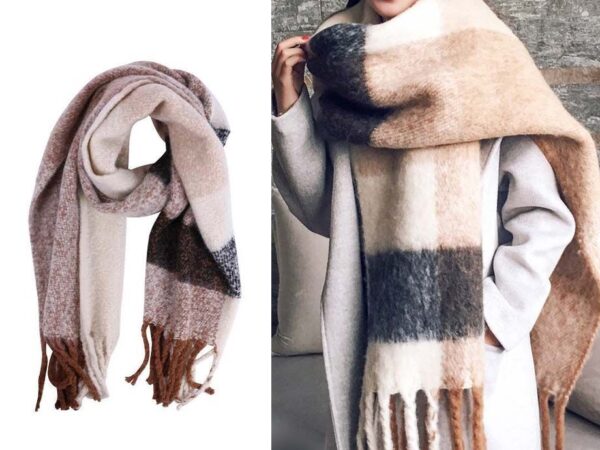 Wollen Oversized Omslagdoek - In 2 Kleuren! ...