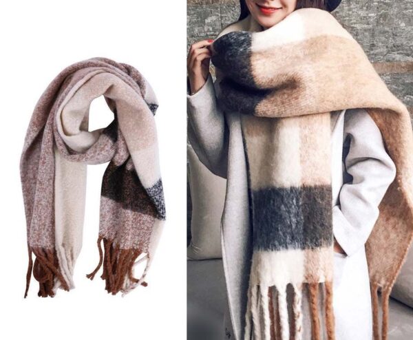 Wollen Oversized Omslagdoek - In 2 Kleuren! ...