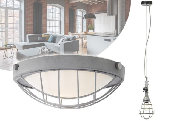 Industriële hanglamp of plafondlamp