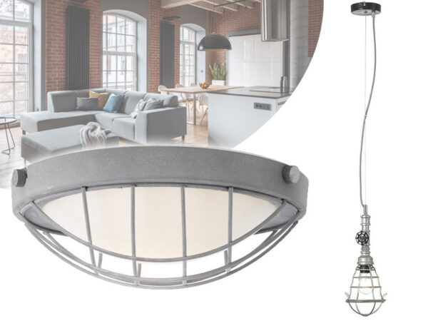 Industriële hanglamp of plafondlamp