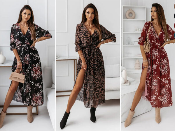 Maxi jurk met leuke print