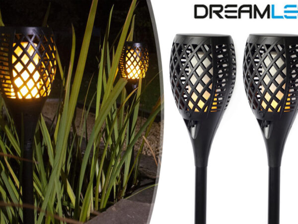 Solar tuinlampen met vlam-effect